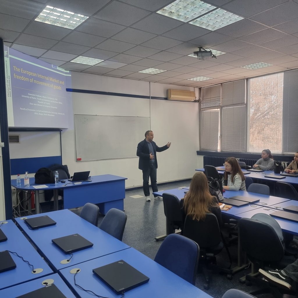 Guest Lecture by Prof. Marko Tomljanović, PhD at the Faculty of Economics-Skopje